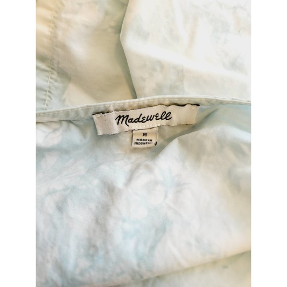 Madewell Tie-Dye Button-Front Short-Sleeve Tiered Mini Dress size medium - Picture 5 of 7